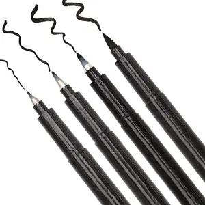 4pcs Metallic Brush Tip Marker Pens Set - Fast-Drying Gel Ink, No Smudge Calligraphy Pens for Art & Craft