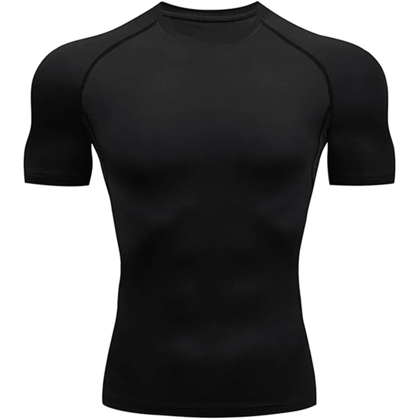 Mens Compression Shirt, Short Sleeve Athletic Compression Shirt Men, Cool Dry Workout Gym T Shirt, Undershirts Running Tops