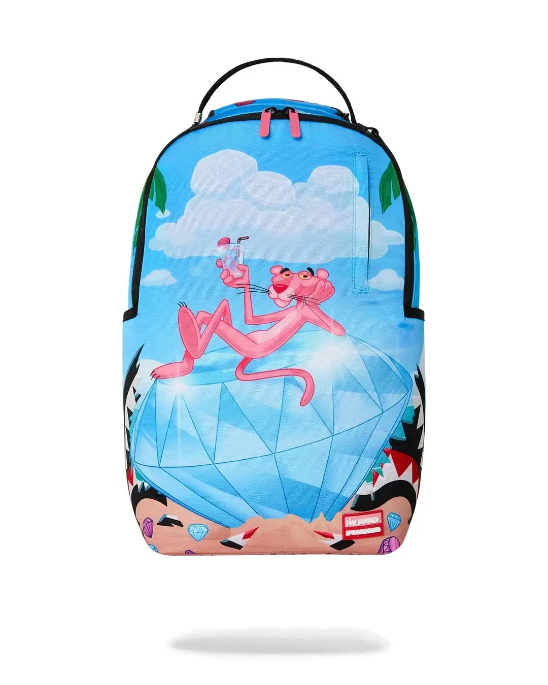 Sprayground Pink Panther Big OL’ Diamond Backpack Unisex Blue Outdoor Bag SPR315