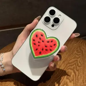 Watermelon Heart Magsafe Phone Grip for Phone & Kindle – Magnetic Pop Socket & Kickstand – Cute Summer Gift Idea