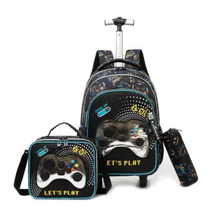 Children's Game-Themed Backpack Set for Teenagers Elementary School Students & Junior High School Students Ideal for School Trips Smiley Face Bag