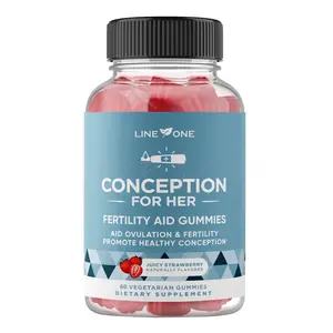 Conception For Her Fertility Aid Gummies - Juicy Strawberry Flavor, 75 Vegetarian Gummies, High Potency Daily Support (Vitamins, Minerals, and Supplements) for Healthy Conception & Hormonal Balance