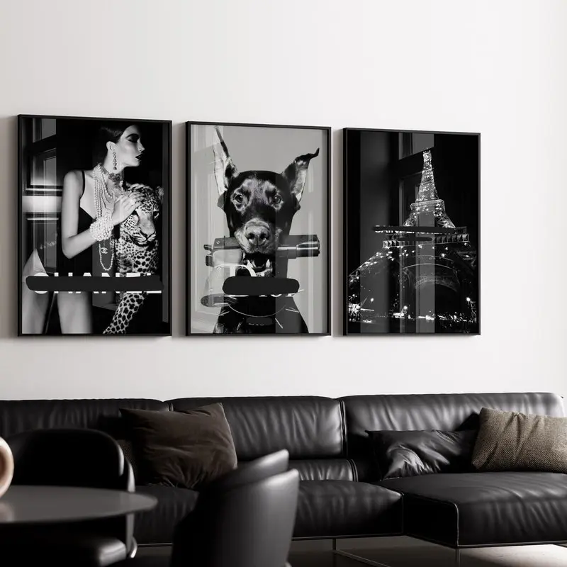 Set of 3 Fashion Print, Luxury Fashion Posters, Designer Wall Art, Art for Room, Black & White Luxury Fashion Poster