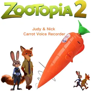 Animation Zootopia 2 Judy Rabbit Police Officer Nick Carrot Pen Recorder Audio Recorder Props Can Write And Record Cute Toy Gift For Student