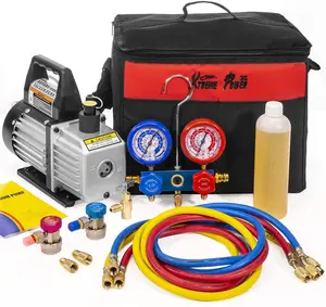 XtremepowerUS 71097 3CFM 1/4 HP Vacuum Pump HVAC Refrigeration AC Manifold Gauge
