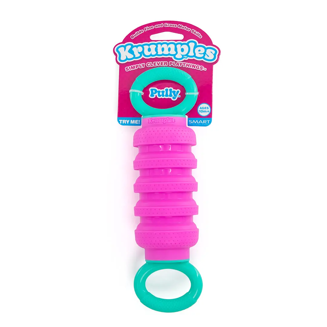 Krumples Sensory Toy — Pully Pink | Tactile Fidget & Stress Relief Toy for Babies, Kids & Adults