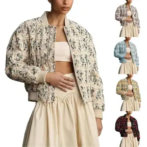 Women's lami linen with embroidery Daisy bab jacket, velvet sleeves with quilt and two coats(Sheets)