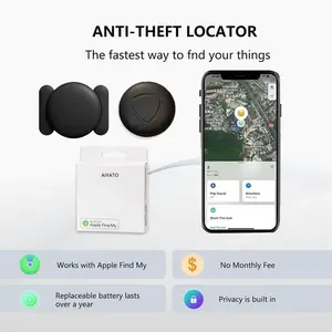 Magnetic GPS Tracker with Adhesive Silicone Cover Anti-lost Hidden Air Tag for Car Bike Motorcycle IP67 Waterproof Durable Compact Portable MagnetMount No Monthly Fee(iOS only)