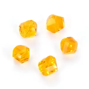 24pcs Adabele Austrian Faceted Helix Spiral Irregular Crystal Beads #5020, Light Topaz Yellow, 6mm, Hole ID 1mm, SSH-608