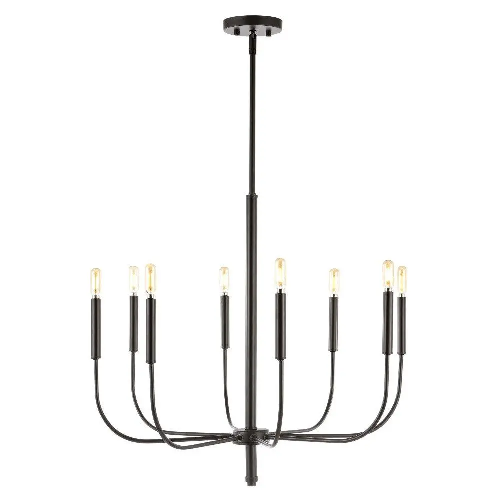 JONATHAN Y Amoros Modern Mid-Century Iron LED Chandelier; for Living Room, Bedroom, Kitchen, Office
