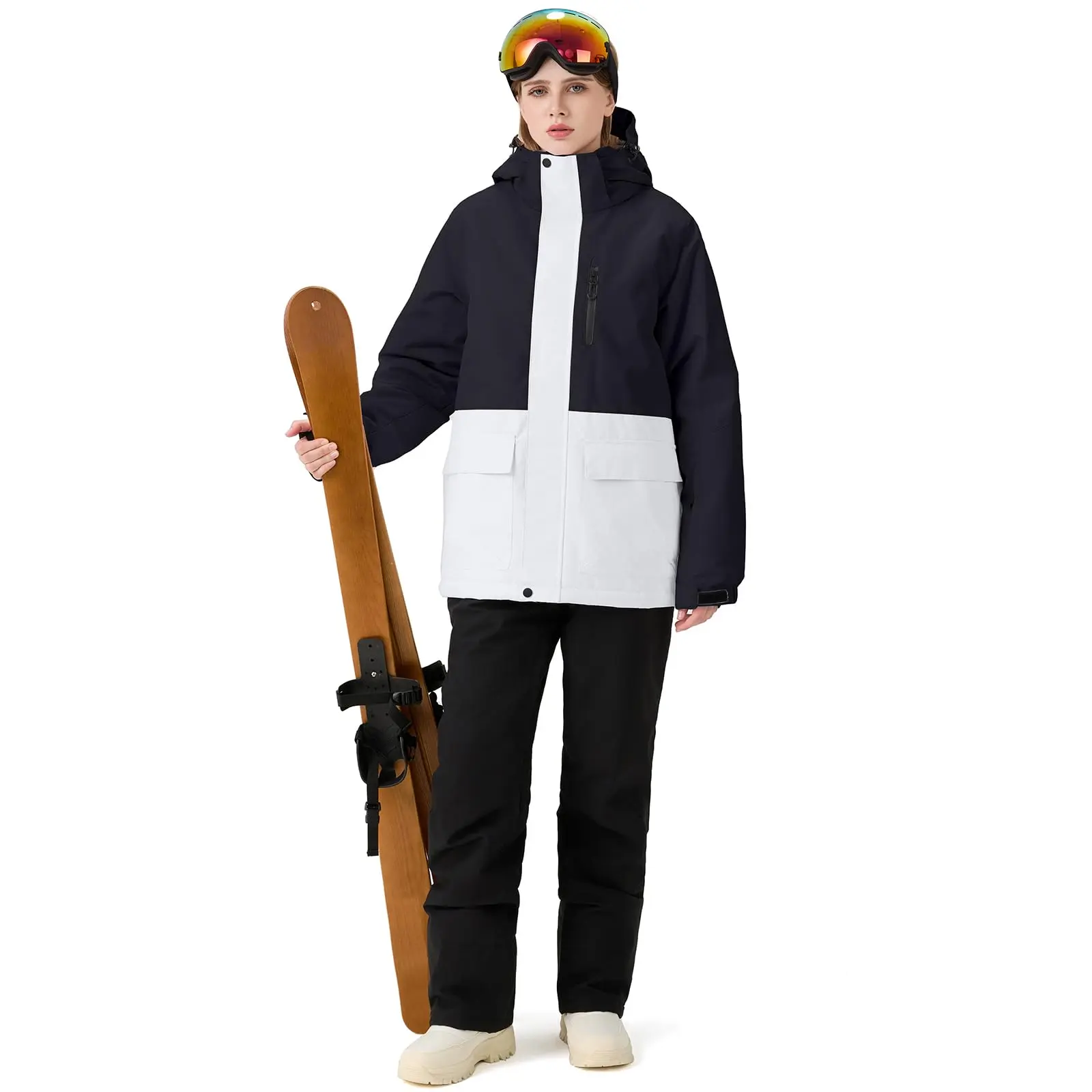 YEEFINE Women's Winter Skisuit Waterproof Windproof Ski Jacket and Pants Insulated Snowsuit Snowboarding Coat