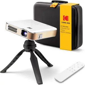 Kodak Luma 400 Smart Projector, HD Portable Pico Projector with Remote, Tripod & Carrying Case