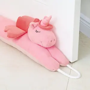 Under Door Draft Stopper Decorative Wind Stopper 36 inch for Door & Window, Weighted  Air Draft Stopper Snake Noise Blocker for Bottom of Door with Hanging Loops - Unicorn