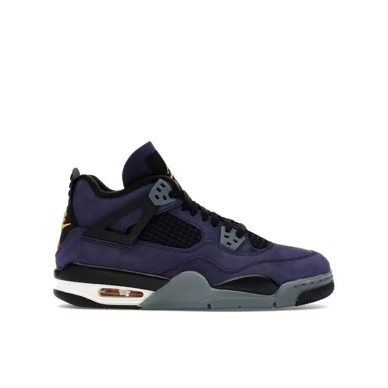 Jordan 4 Retro Lakers GS, Jordan 4 Lakers colorway GS, Jordan 4 Retro GS sneakers, Jordan 4 GS purple yellow shoes, Jordan 4 Retro lifestyle sneakers GS, Jordan 4 Retro kids sizing sneakers, Jordan 4 Retro low top style GS, Jordan 4 classic basketball