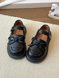 College Style Jk Uniform Shoes, Bowknot Lace-Up Velcro, Soft Non-Slip PU Leather Sneakers, Breathable Dual Color, Mary Jane Shoes, Chic Shoes
