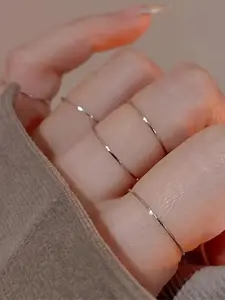 5-Piece Simple Stylish Women's Ring Set, Elegant Everyday Ring, Stackable Rings, Various Sizes for Stacking, Perfect for Daily Wear and Gifting, Stackable Finger Rings