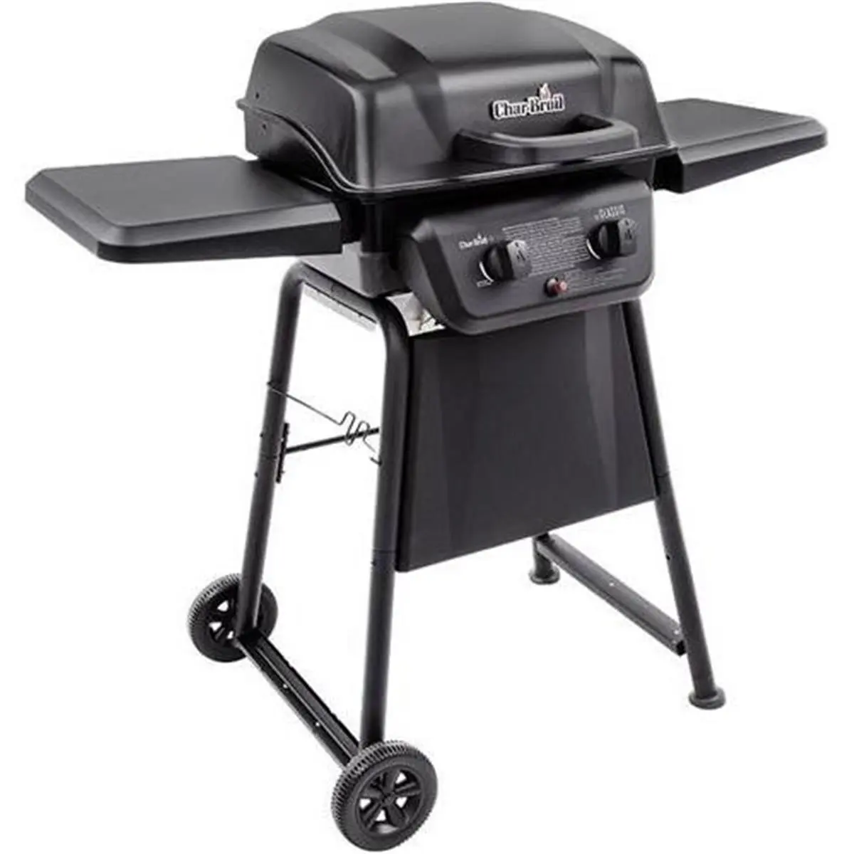 212 MAIN Char-Broil Classic 280 Barbecue Grill - 2-Burner LP Gas, 2 sq. ft. Square Black Porcelain-Coated Steel, Side Shelf, Piezo Ignite for Camping & Hiking Camp Kitchen Use