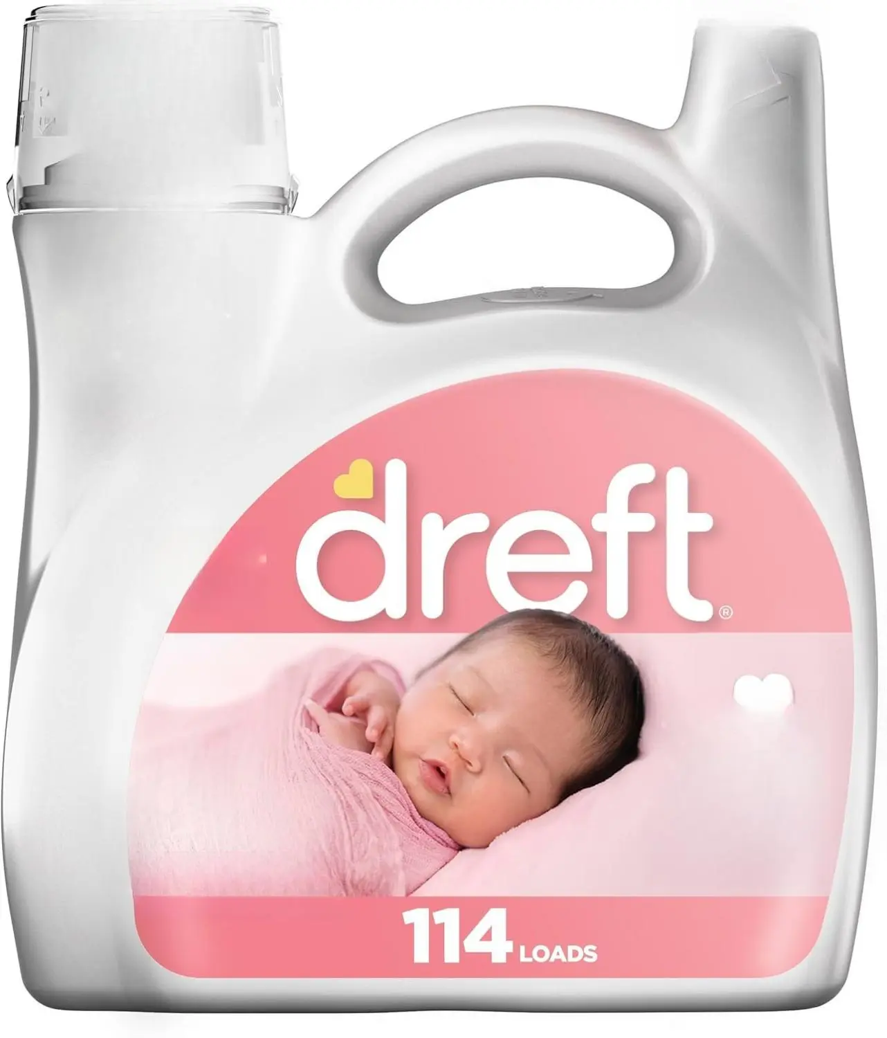 Dreft Stage 1 Newborn Baby Laundry Detergent Liquid, HE Compatible, 114 Loads, Laundry Soap for Sensitive Skin, Baby Laundry Detergent, Newborn Essentials