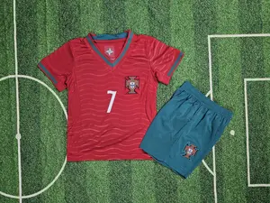 Portugal  Jersey for Children - Set de Niño Equipo de Portugal  100% Polyester Soccer Kit Football Uniform Athletic Outfits Quick Dry Shorts