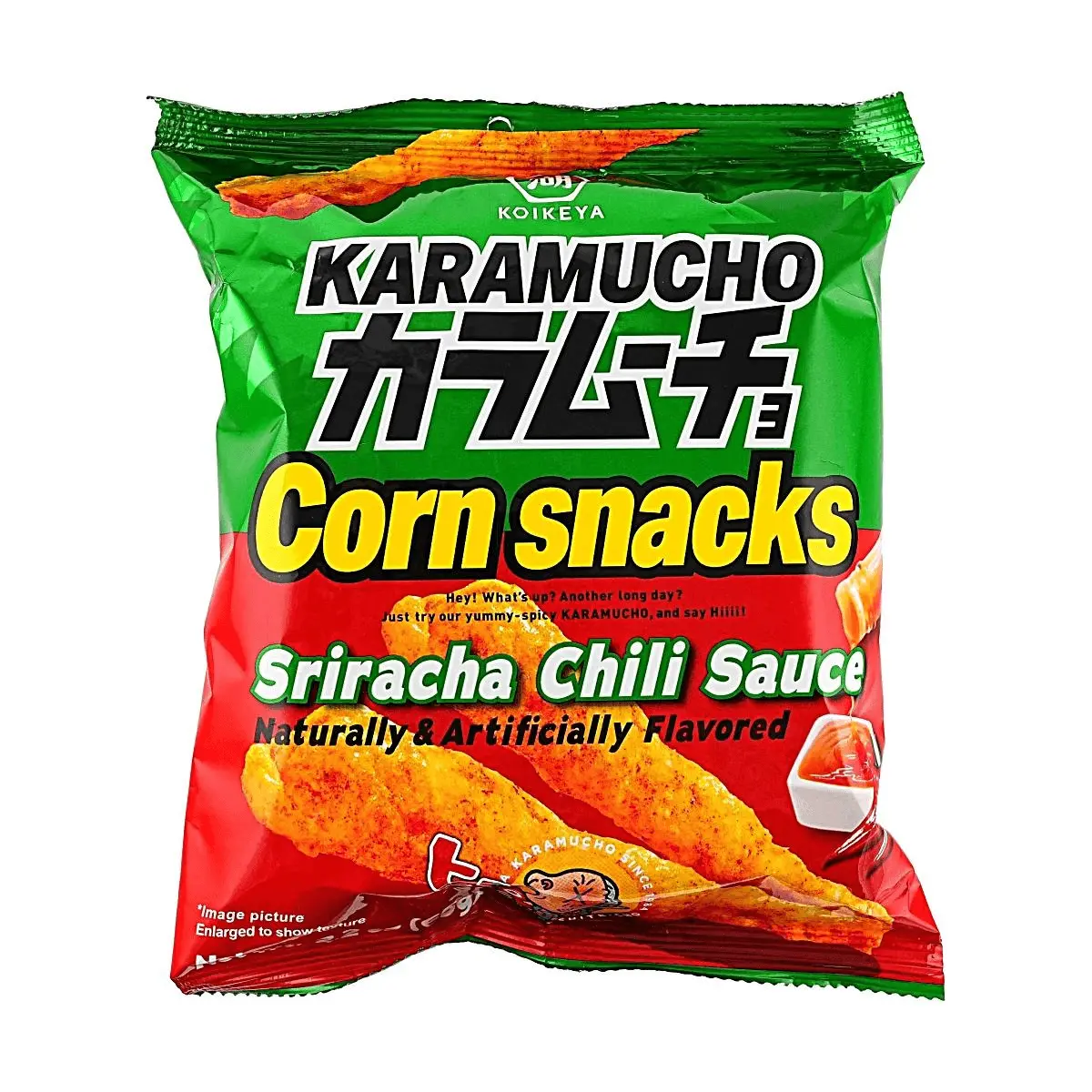 KOIKEYA Sriracha Flavored Corn Snacks 65g - Spicy Japanese Crispy Chips