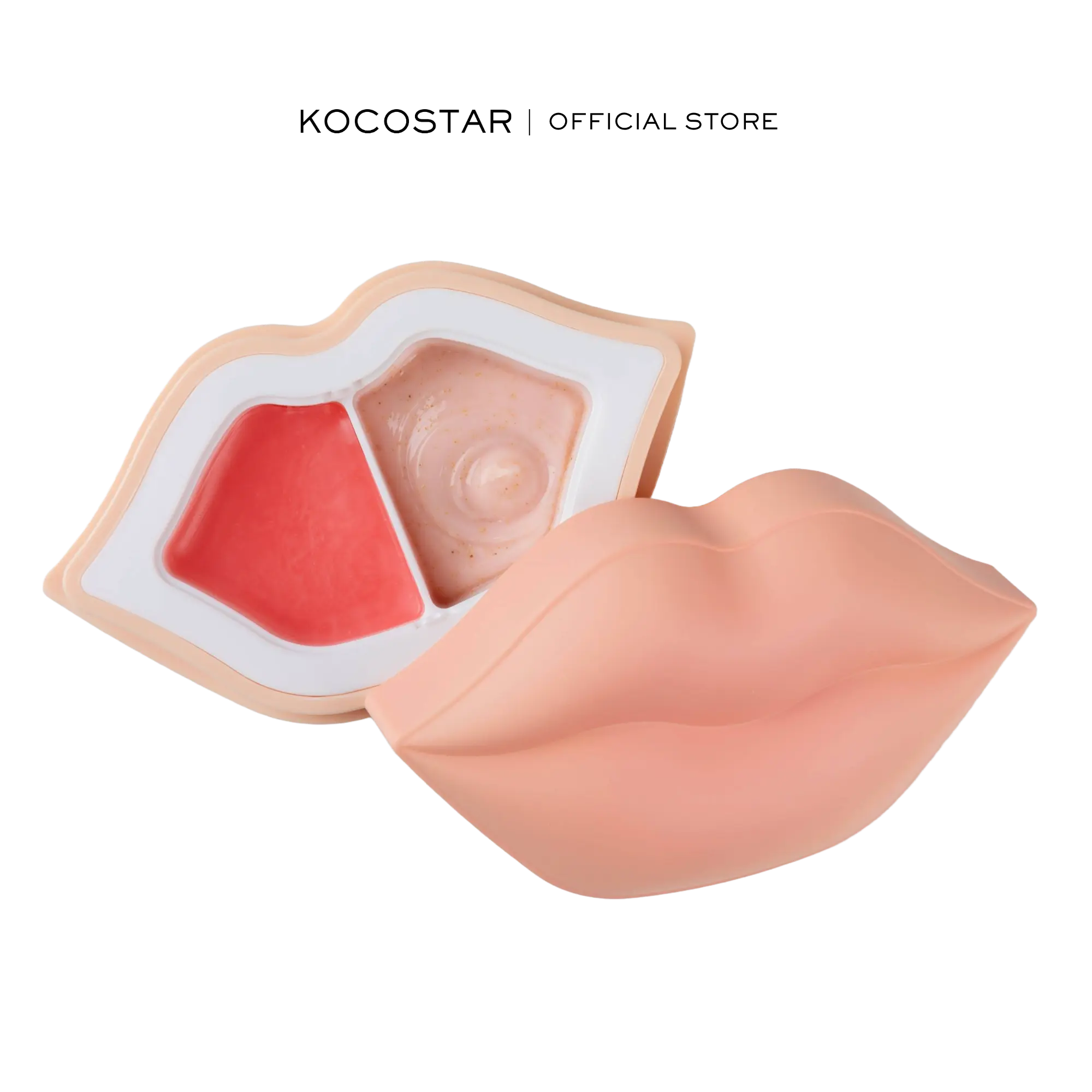 [Kocostar] Peach Duoduo Lip Scrub and Balm Set | Gentle Walnut Shell Exfoliating Scrub and Jojoba Seed Oil Moisturizer for Chapped Dry Lips, (1.5 oz)