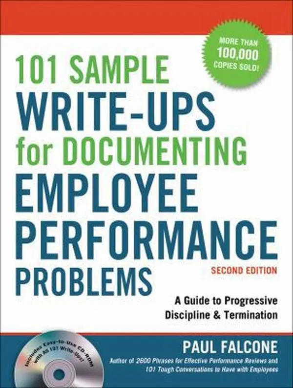 USED Book - 101 Sample Write-Ups for Documenting Employee Performance Problems: A Guide to Progressive Discipline & Termination by Paul Falcone (Paperback) - english