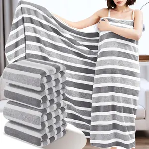 2/4pcs Large Luxury Striped Bath Towels Set-Oversize Towels Ultra Soft, Highly Absorbent,Quick Dry-Design for Home,Spa