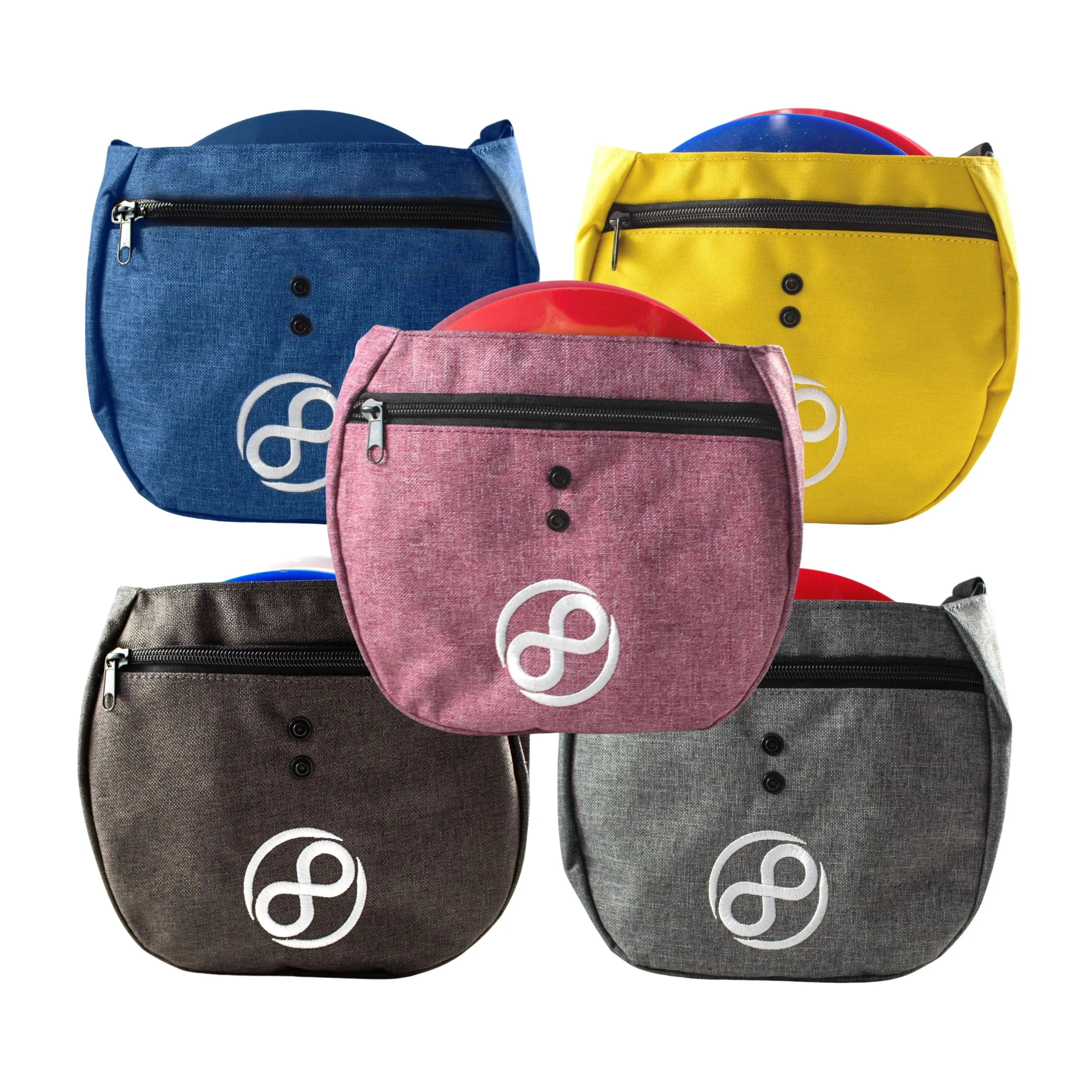 INFINITE DISCS Easy Disc Golf Bag, Sleek & Lightweight Carrier for 8-10 Discs, Durable Quality Solution with Adjustable Strap for Casual Rounds, Affordable, Construction, Minimalist, Compact, Clean Lines