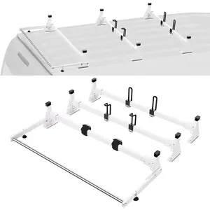 【Father's Day】VEVOR Trailer Ladder Rack Van Roof Ladder Rack for Ford Transit Custom 2013-2024