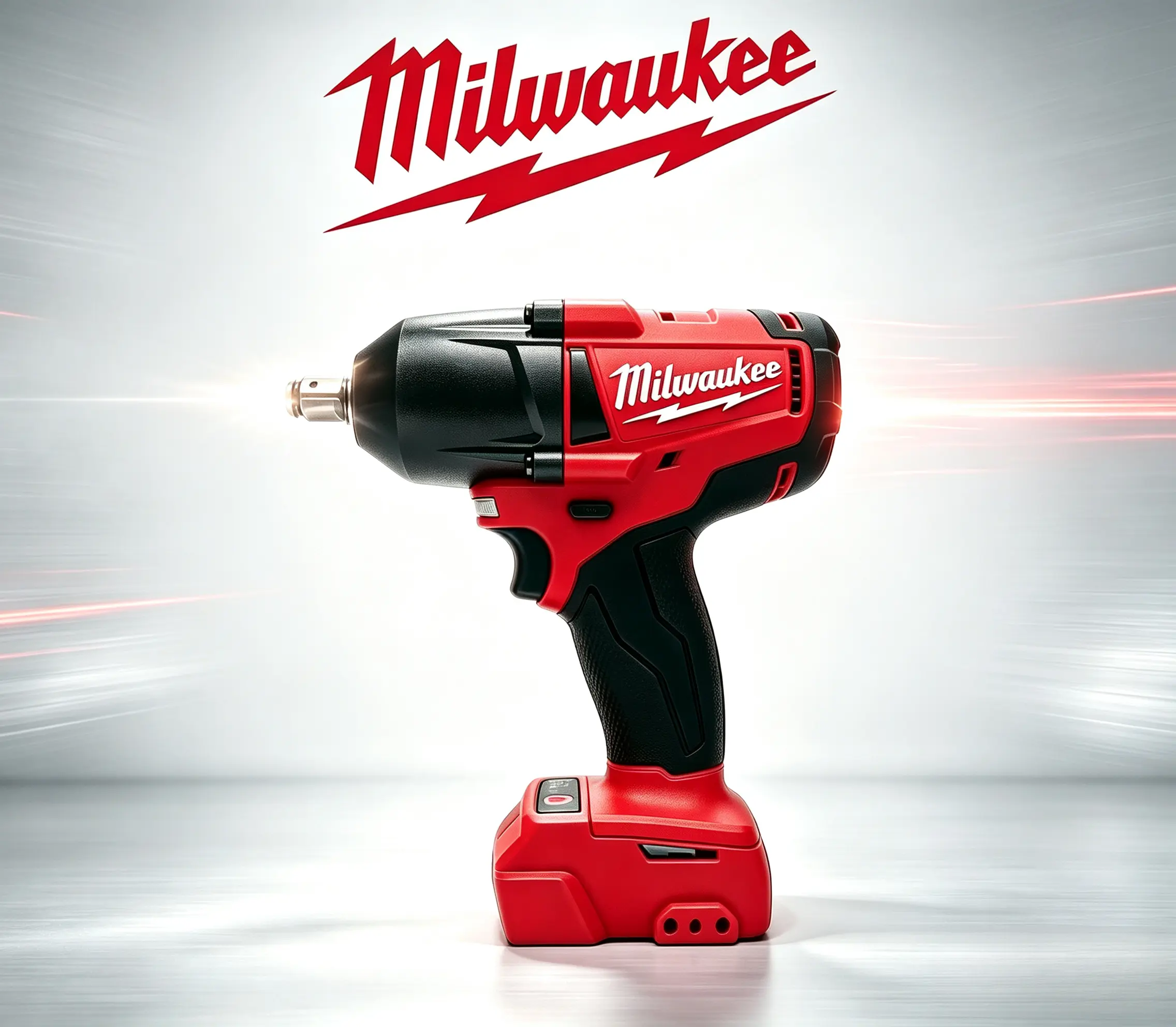 Milwaukee M18 FMTIWF12 18V Brushless 1/2 Inch Square Drive Impact Wrench, 900 N.m Max Torque Cordless Power Tool, Compatible With M18 Red Lithium-ion Batteries, For Automotive Repair, Truck & SUV Tire Maintenance, Mechanical Workshop Construction Projects