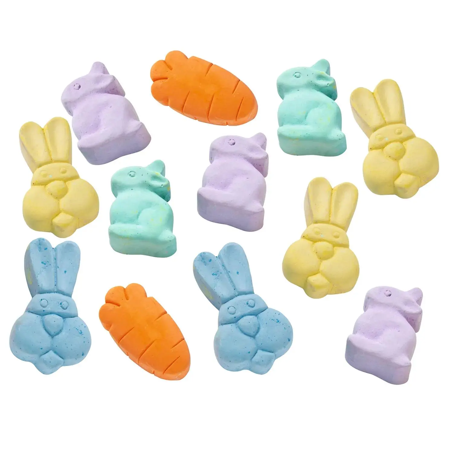 Easter Bunny Chalk Sets, Assorted Festive Kids Learning Materials for Doodles & Hopskotch, 12-Piece Handout Set Easter Bunny Chalk Sets, Assorted Festive Kids Learning Materials for Doodles & Hopskotch, 12-Piece Handout Set