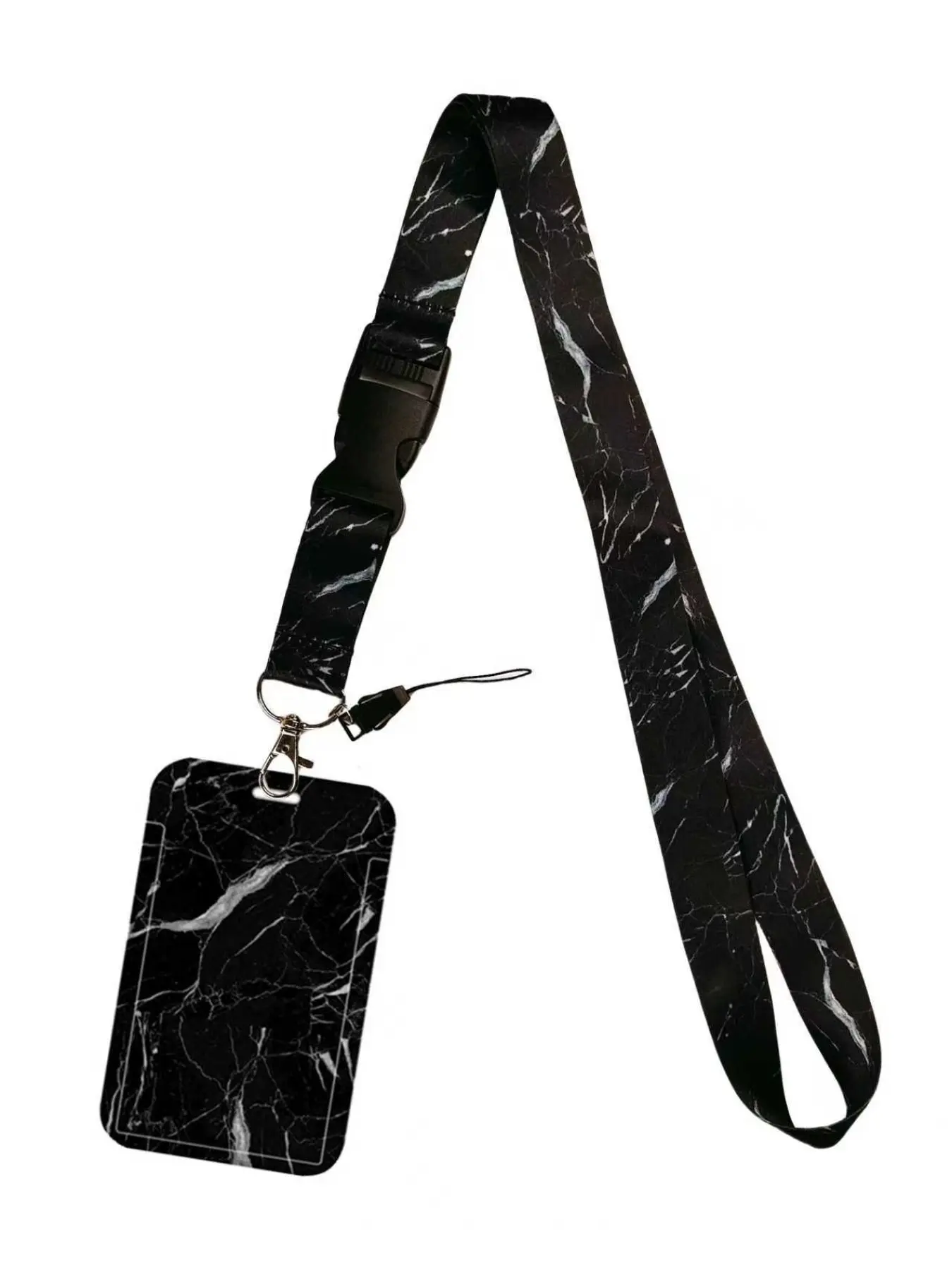 Marble Pattern Keychain Lanyard, Neck Strap Lanyard for Credit Card, ID Card Holder, Lanyards with id holder, Phone Charm Accessories, with a Metal Key Ring, Gifts for Teachers, Multipurpose Use, Personalized Lanyard, Lanyard Badge Holder