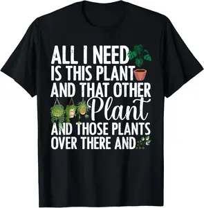 100% Cotton Funny Plant Art For Women Men Gardening Plant Lover Gardener T-Shirt