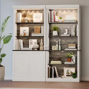 Roman Column Parcel Drop Box, Lockable Floor Standing Delivery Box with LED Lights, Secure Storage Cabinet with Adjustable Shelves for Home Office Porch