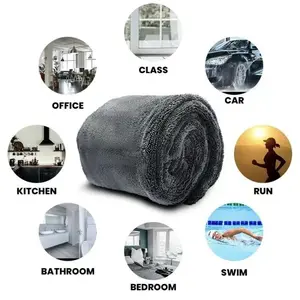 Car Drying Towel, Large Car Drying Towel, Super Absorbent Car Detailing Towel, Auto Wash Accessories Soft Brushed Microfiber-cars accessories