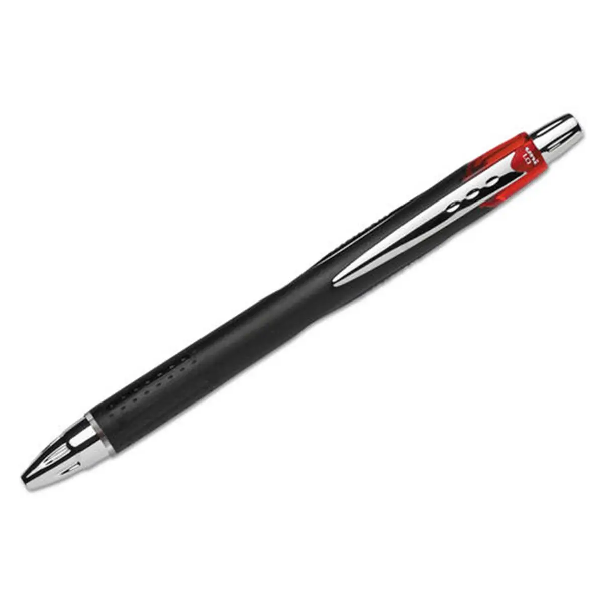 Uni-Ball Jetstream RT Retractable Roller Ball Pen UBC73834 - 1 mm Bold Red Fade-Proof Ink, Black Barrel, Rubber Grip, Suitable for Lefties, Prevents Fraud, DIY Woodwork Projects, Pocket Clip, Refillable