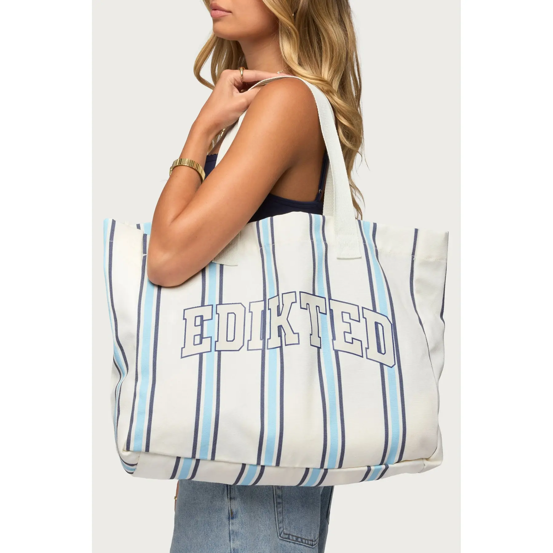 Edikted Stripey Tote Bag