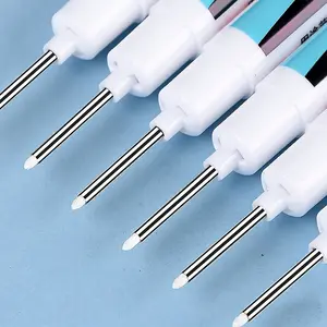 10pcs White marker pen, long tip, thin head marker pen, extended punching pen, dark surface, deep hole marking