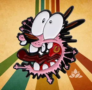 Courage the Cowardly Dog Pin – 90s Cartoon Collectible