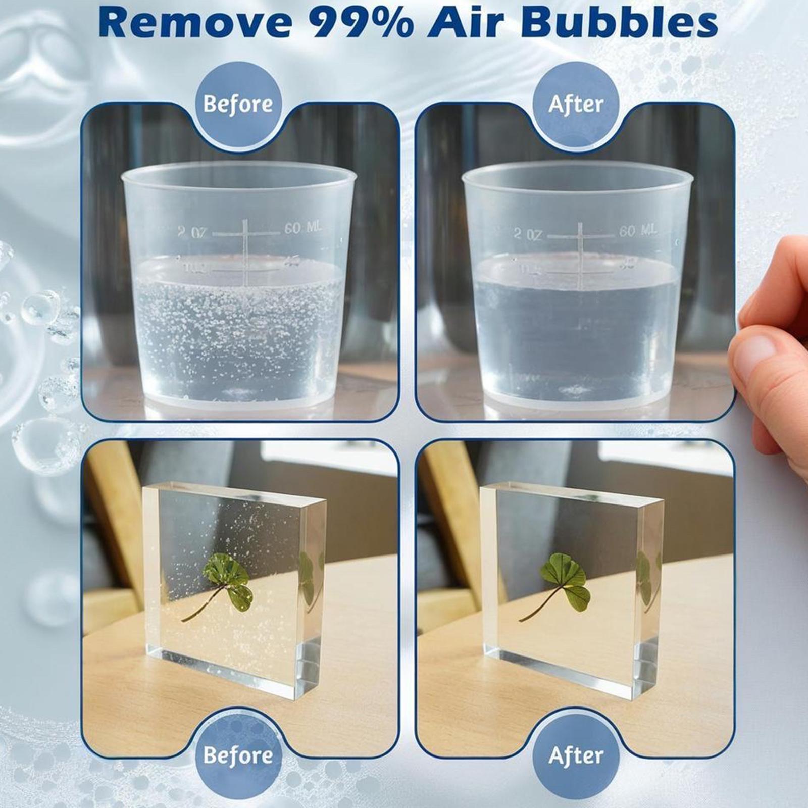 Resin Bubble Remover with Timing,3–9 Minutes Efficient 99% Bubble Removal, 95 kPa Resin Vacuum Chamber, 2L Epoxy Resin Bubble Remover Machine for Resin Molds Arts Crafts，Resin Dryer Curing Station for Epoxy Resin Molds Art Craft Casting,