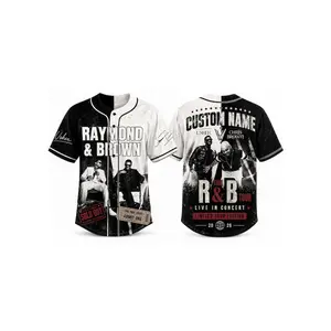 (Note 24h)Custom Name Chris Raymond Baseball Jersey, Personalized The R&B Tour Concert Jersey, Music Fan Button Up Shirt Gift