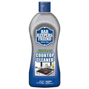 Bar Keepers Friend Cooktop Cleaner, glass cooktop, ceramic stove top, induction range, electric range, smooth top, cooking oil, baked on food, grease spots, food debris, burnt residue, stains, no scratch, no dulling, kitchen cleaning, cookware, shine