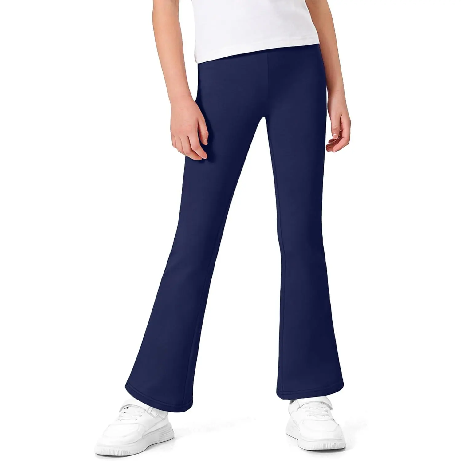 Girls Flare Leggings Kids Uniform Pants School Bell Bottoms for Girl