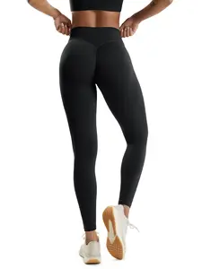 ODODOS Hidden Scrunch Butt Lifting Leggings for Women - 27" No Front Seam High Waist Booty Sculpting Yoga Pants