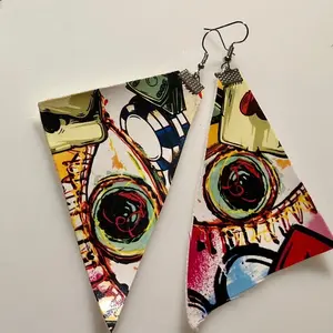 Game Time Leatherette earrings