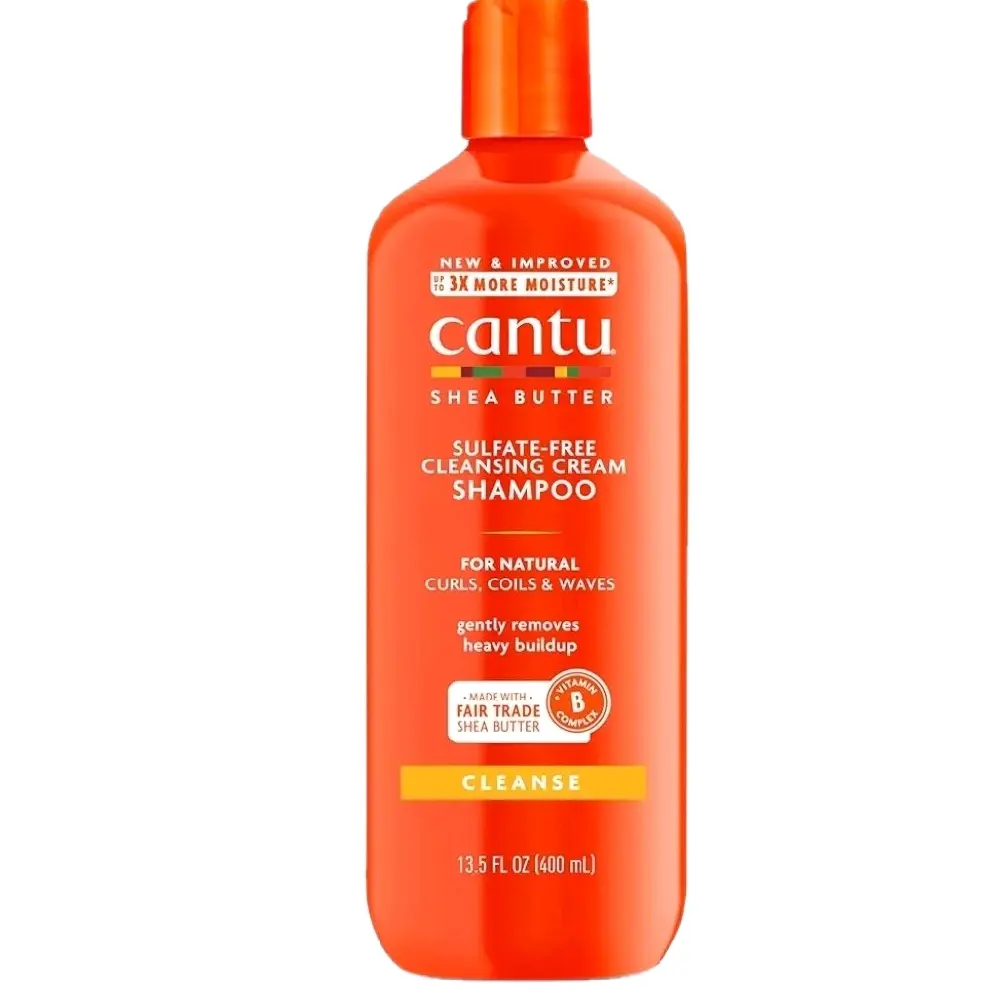 Cantu Sulfate-Free Cleansing Cream Shampoo 13.oz - 3x More Moisture, Suitable for Natural Curls, Coils & Waves
