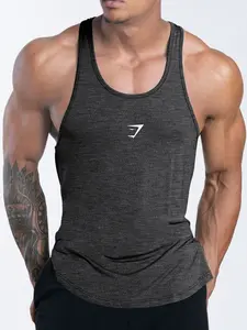 Men's Round Neck Sleeveless Tank Top, Comfortable Soft Fabric, Ideal for Gym Weightlifting, Squats, Outdoor Running, Logo Design
