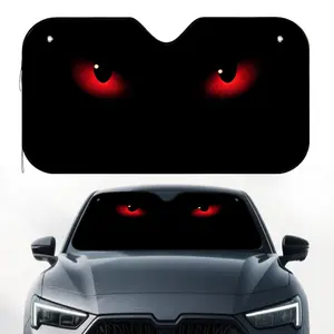 1pc, Fiery Glowing Eyes Print Windshield Sunshade for Car, Stylish and Practical Interior Accessory, Perfect for Keeping Your Vehicle Cool During City Commuting, Weekend Adventures, and Outdoor Parking, Car Accessories