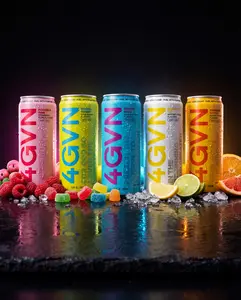 4GVN Energy Drink – 12 Cans, 200mg Natural Caffeine, Zero Sugar