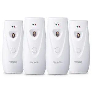 VEVOR Automatic Air Freshener Spray Dispenser, 2-Pack, Wall Mounted or Free Standing, Battery Operated, Multiple Time Settings for Home, Indoor, Bathrooms, Offices, Hotels, Commercial Places, White